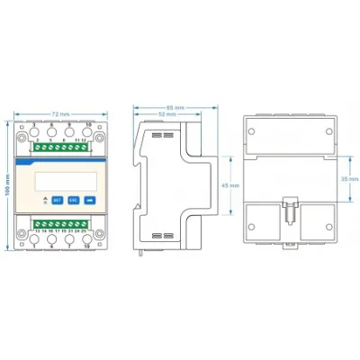 VATIMETRO METER TRIFASICO DTSU666-H SMART POWER