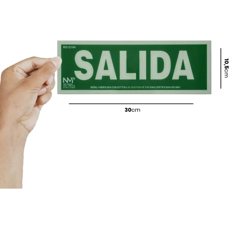 SEÑAL RD12104/105X300MM PVC EVAC.SALIDA