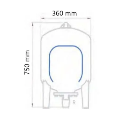 ACUMULADOR HIDRONEUMÁTICO 50 L AMR-P IBAIONDO 