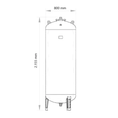 ACUMULADOR HIDRONEUMÁTICO VERTICAL 900 AMR-PLUS IBAIONDO