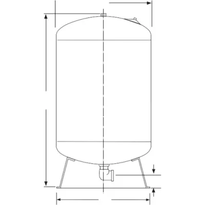 VASO EXPANSION GCB-300LV C/BASE GLOBAL WATER