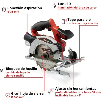 MINI SIERRA CIRCULAR TE-CS 18/165-1 LI 4331207 SOLO EINHELL