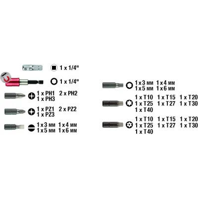 JUEGO PUNTAS KWB BIT BOX 49118490/32PZS.EINHELL