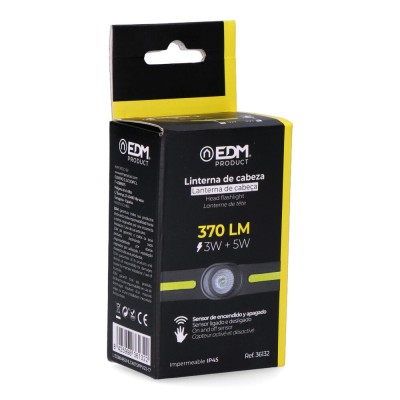 EDM Linterna LED 150lm 2 + Luz de Emergencia 3xAA