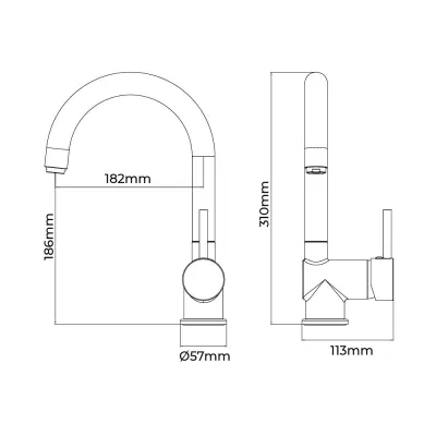 MONOMANDO COCINA CAÑO ALTO ALGARVE 01127 CROMADO EDM