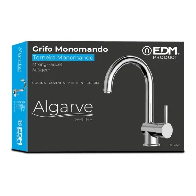 MONOMANDO COCINA CAÑO ALTO ALGARVE 01127 CROMADO EDM