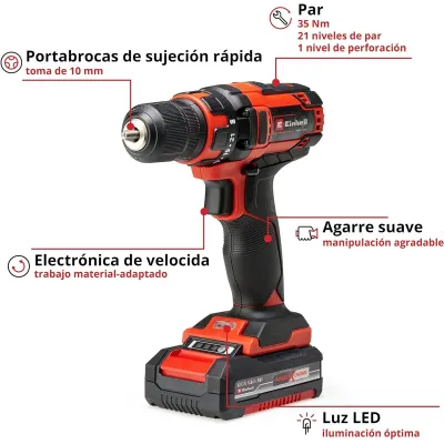 TALADRO TC-CD 18/35-2 LI+BATERIA 1,5Ah+CARGADOR EINHELL