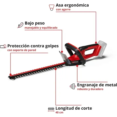 CORTASETOS A BATERIA GC-CH 18/40 LI-SOLO 3410940 EINHELL