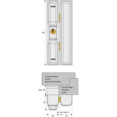 CERROJO VENTANA FTS 88 B/EFSPP.ABUS BLI