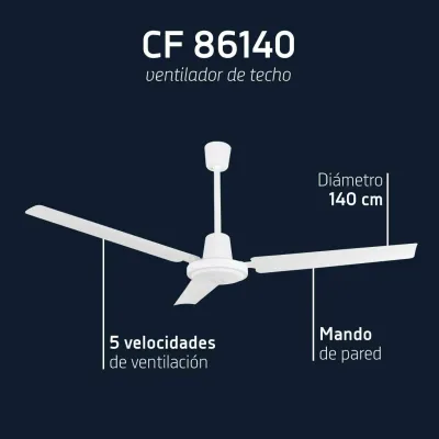 VENTILADOR TECHO CF 86140 140CM BLANCO ORBEGOZO