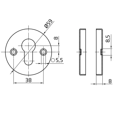 BOCALLAVE MOD.26 AT ACERO CROMO MATE AMIG