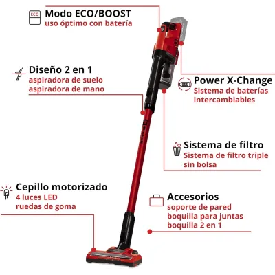 ASPIRADOR CICLONICO EXTENSIBLE TE-SV 18 LI-SOLO EINHELL