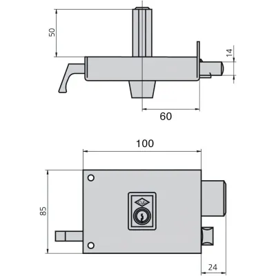 CERRADURA 1125AR/1-10CM IZQUIERDA NIQUEL CVL