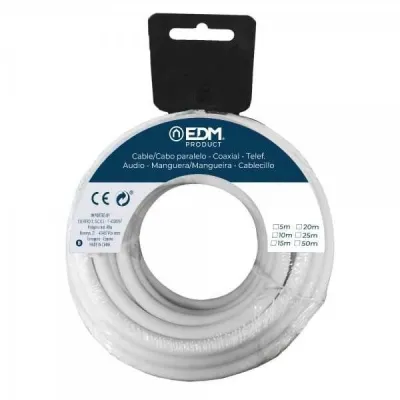 CABLE COAXIAL APANTALLADO 100% COBRE 5MT EDM