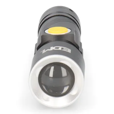 MINI LINTERNA FLED C/ZOOM 1LED 120 LUMENS RECARGABLE USB EDM