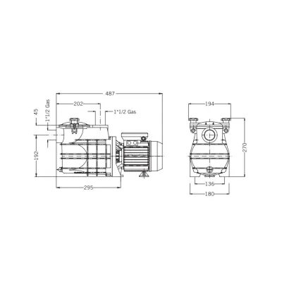 BOMBA PISCINA MINI-100M 1HP 230V 50HZ PSH