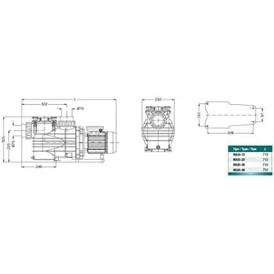 BOMA PISCINA MAXI 40T 4HP 230/400V 50HZ