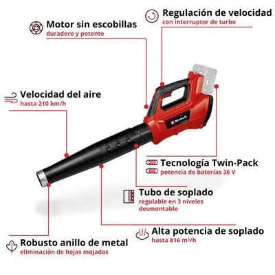 SOPLADOR GP-LB 36/210 LI E-SOLO 3433620 EINHELL