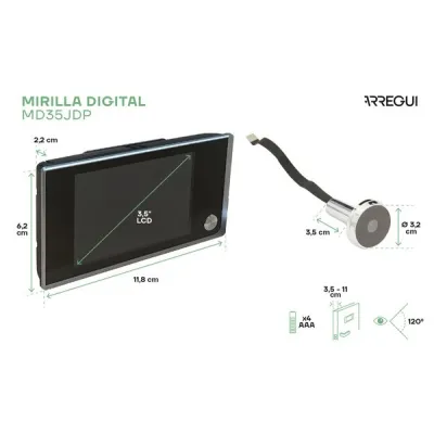 MIRILLA DIGITAL 3.5 MD35JDP PLATA ARREGUI