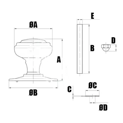 POMO PUERTA 15-70 6263 LATON CUERO AMIG