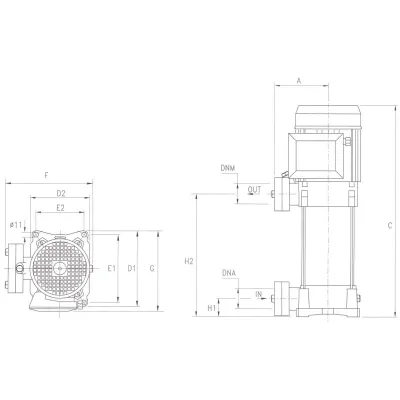 BOMBA VERTICAL FORAS P7V-250/5T 230/400V TRIFASICA