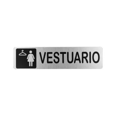 SEÑAL RD707035/200X50MM INOX VESTUARIO