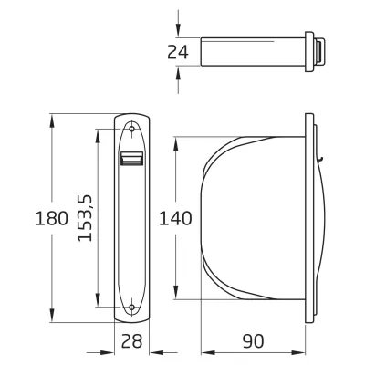 RECOGEDOR EMPOTRAR 20323/14MM BLANCO BLISTER AMIG