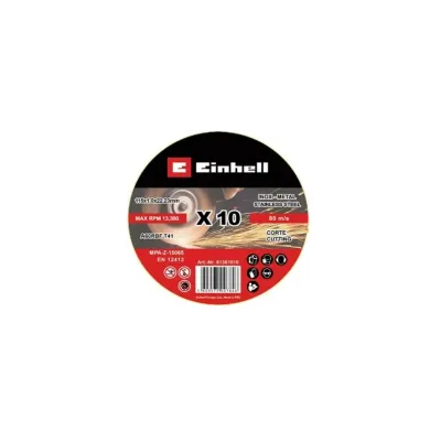 DISCO CORTE INOX 115X1,0  49712021 LATA 10UN.EINHELL