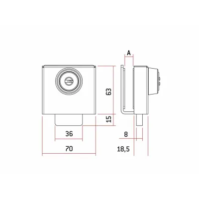 CERRADURA PUERTA CRISTAL VR INOX LLAVE PUNTO SAG