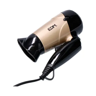 SECADOR PELO VIAJE 07634/1000-1200W DORADO/NEGRO EDM