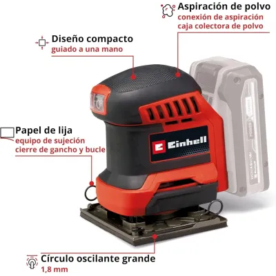 LIJADORA A BATERIA TE-OS 18/113 LI-SOLO 4460731 EINHELL 