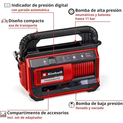 COMPRESOR A BATERIA PRESSITO 18/25-SOLO 4020420 EINHELL