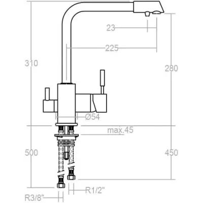 GRIFO FREGADERO OSMOSIS 7589 CROMADO RS