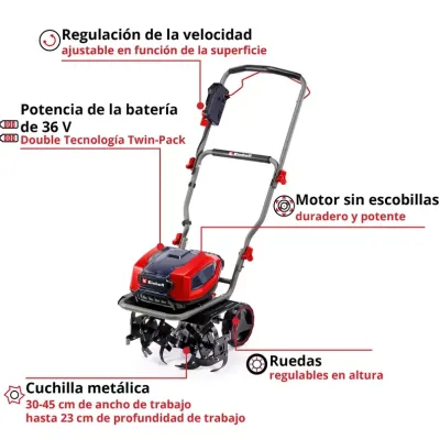 ARADORA A BATERIA GP-CR 36/45 LI E BL-SOLO 3431220 EINHELL