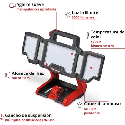 FOCO A BATERIA TP-CL 18/3000 LI SET-SOLO 4514170 EINHELL