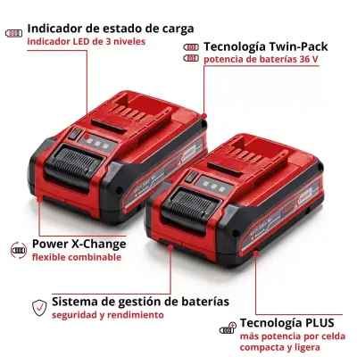 PACK BATERIA 2X 3,0 Ah 18V 4511631 EINHELL