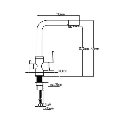 MONOMANDO FREGADERO OSMOSIS 11056 CROMADO UG 