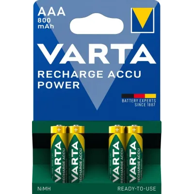 PILA RECARGABLE ACCU POWER AAA 800mAh X4UN.VARTA BLISTER