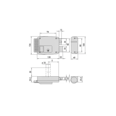 CERRADURA ELECTRICA SOBREPONER 11670.50.1 CISA