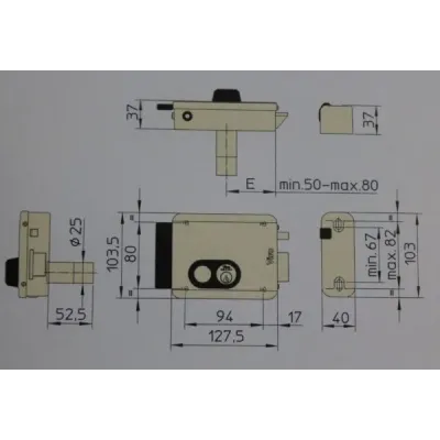 CERRADURA  ELECTRICA V97 IZQUIERDA PULS.8972 VIRO