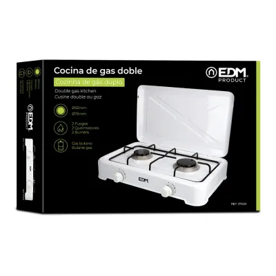 COCINA GAS 2 FUEGOS 07420 BLANCA EDM