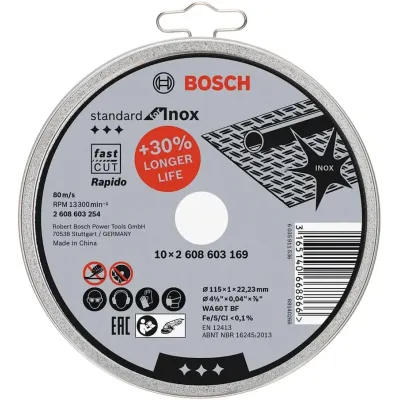 DISCO AC/INOX 115X1MM X10UN.BOSCH LATA