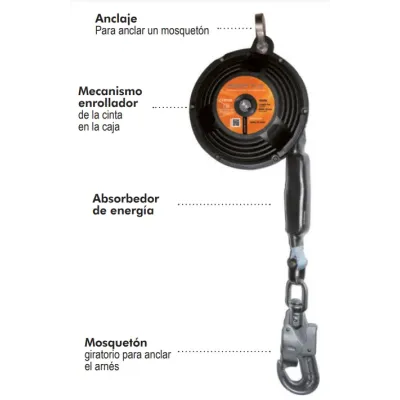 RETRACTIL VERT. KOMPAKT PLUS C/ABSORB. 6MT 80336-SA SAFETOP