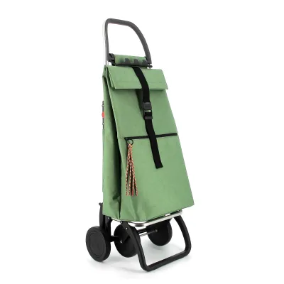 CARRO COMPRA BIG TWEED 4 RUEDAS PLEGABLE VERDE ROLSER 