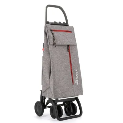 CARRO COMPRA WALLABY TWEED 4 RUEDAS 2 GIRATORIAS GRIS ROLSER