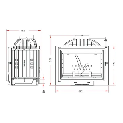 CHIMENEA INSERT 700 PHILOS C/REGISTRO P977102 INVICTA