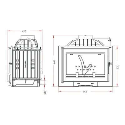 CHIMENEA INSERT 700 PHILOS GA C/REGISTRO P977103 INVICTA