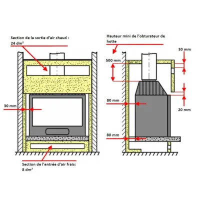 CHIMENEA INSERT 800 GA C/REGISTRO P928575 INVICTA