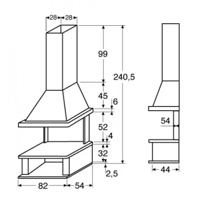 CHIMENEA DANA CRISTAL DERECHO TURBO SALGUEDA