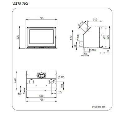 INSERTABLE VISTA 701I 10 KW HIERRO FUNDIDO DOVRE